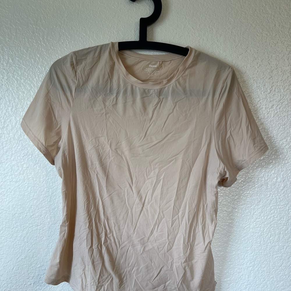 SKIMS Light Beige Short Sleeve Tee